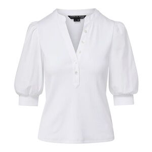 Veronica beard Coralee top in white